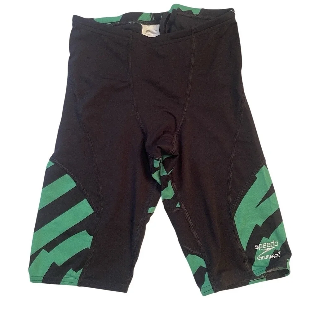 Speedo Men's Vortex Jammer Size 28 Endurance+ Black Green  15